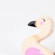 Handcrafted Pine Wood Flamingo Knob